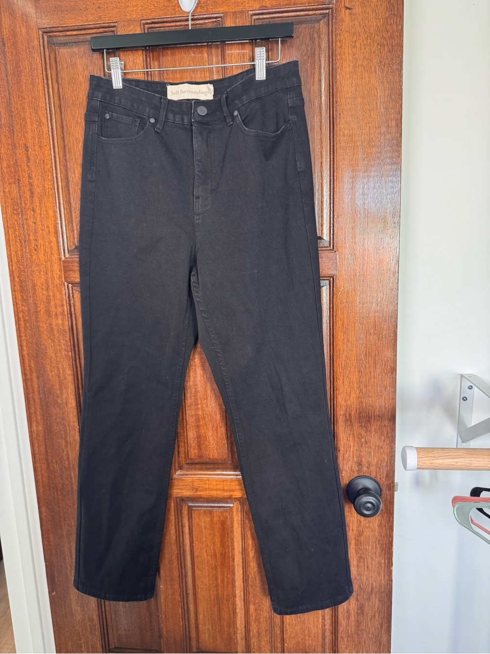 Soft Surroundings Black Straight-Leg Women's Pants